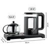 Hervidor + Tetera Infusora con Base Eléctrica Calefactora