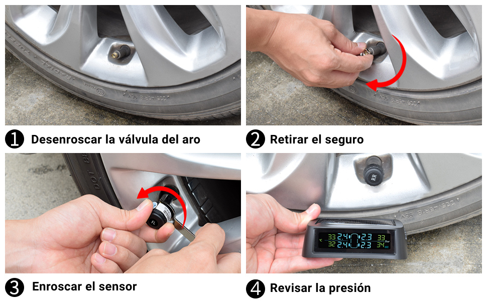 Sensor de Monitoreo de Presión de Llantas Solar (TPMS)