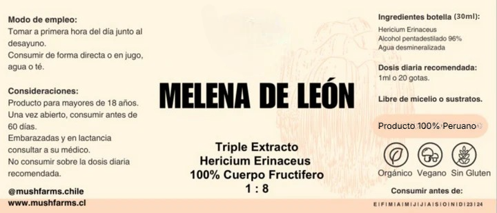 Melena de leon gotero 30 ml
